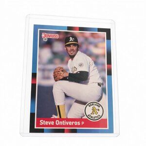 1989 Donruss Steve Ontiveros Oakland Athletics Baseball Card #467 – MLB Pitcher